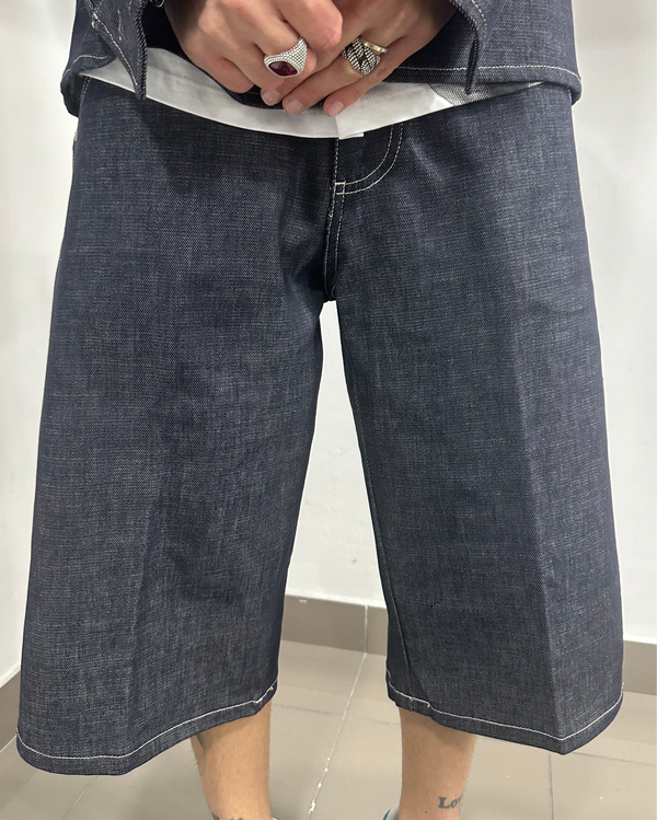 Double Knee Raw Jorts