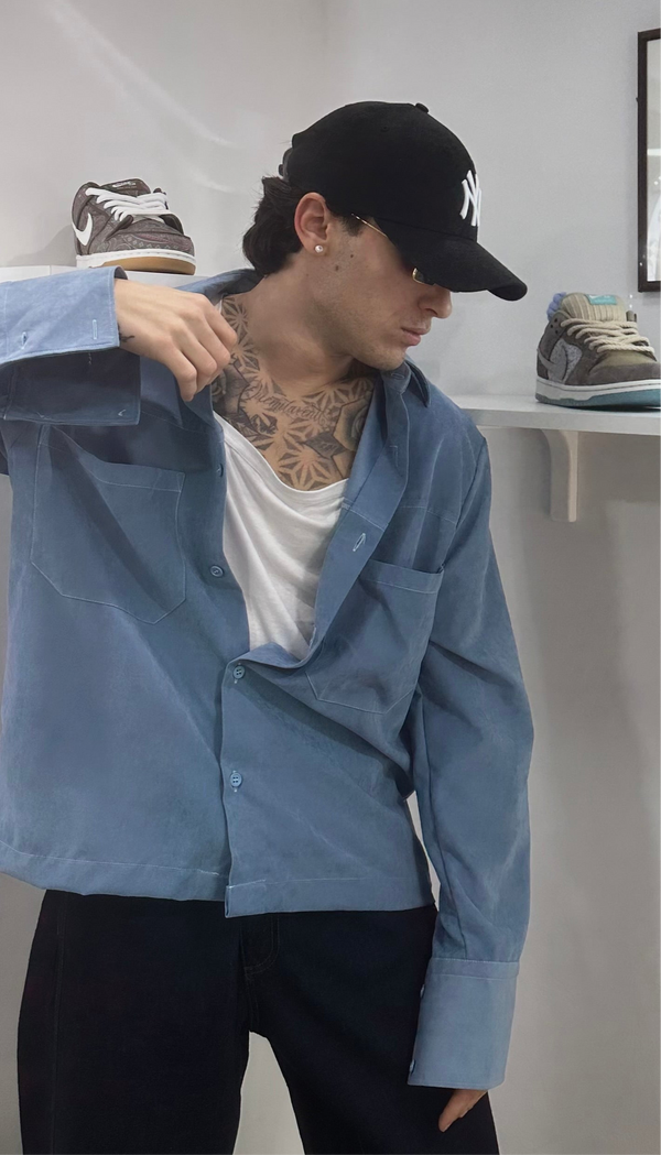 Camicia BRB Celeste boxy