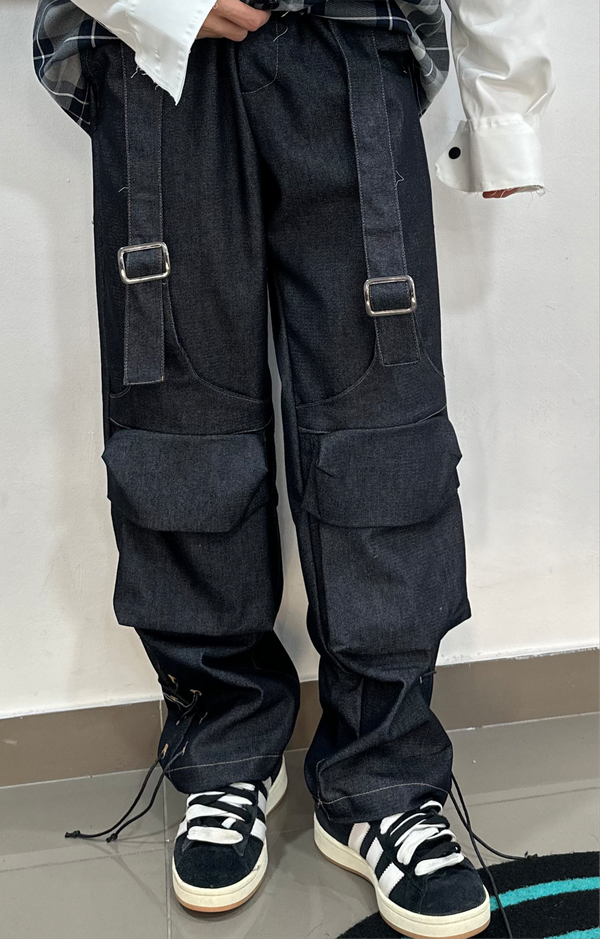 Cargo belt Raw Denim