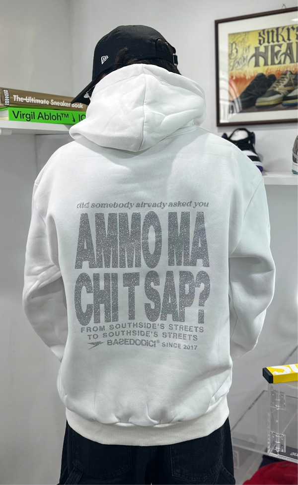 Hoodie Ammo Glitter White
