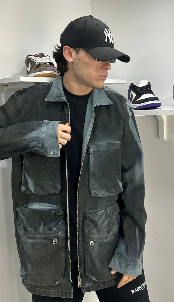 Jacket Tye dye Zip Cargo