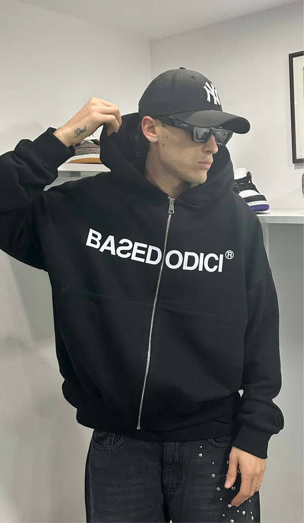 Hoodie Zip Logo Boxy